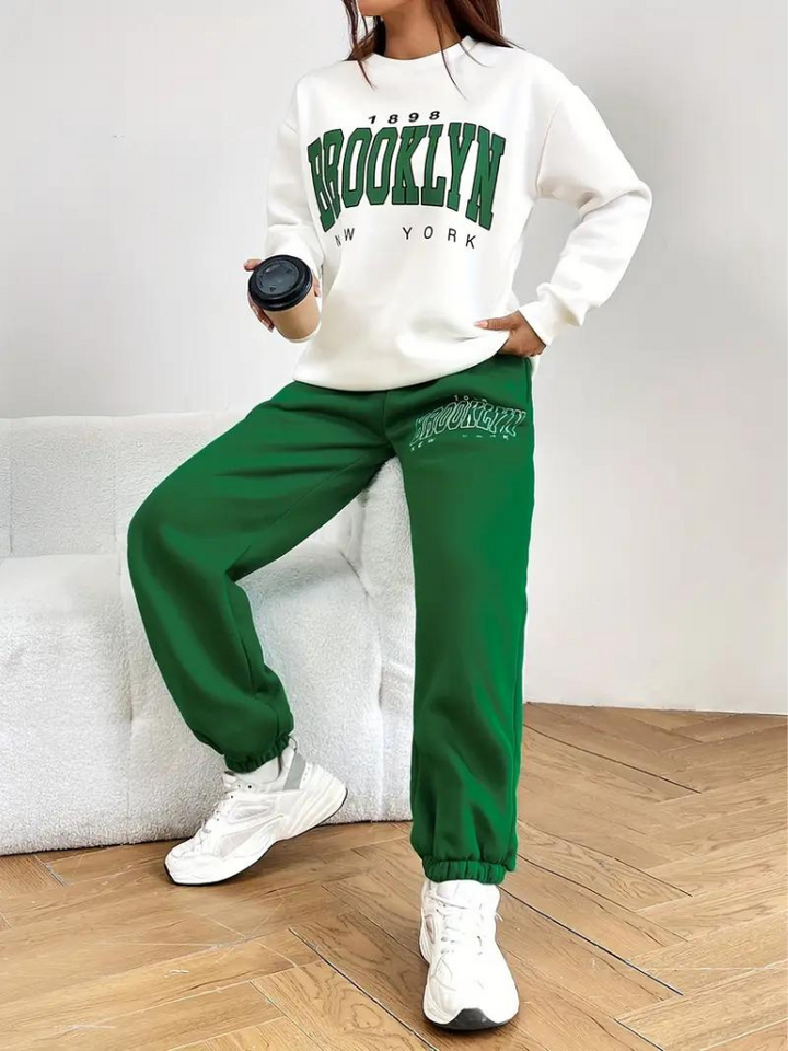 Brooklyn Träningsoverall | Dam Casual varm tröja med huva