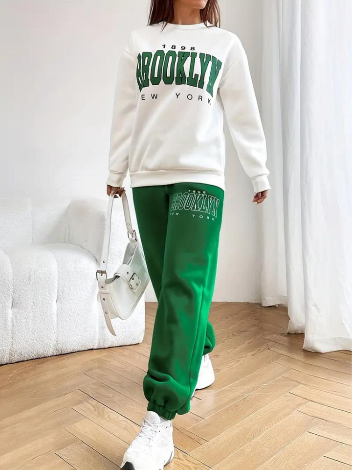 Brooklyn Träningsoverall | Dam Casual varm tröja med huva