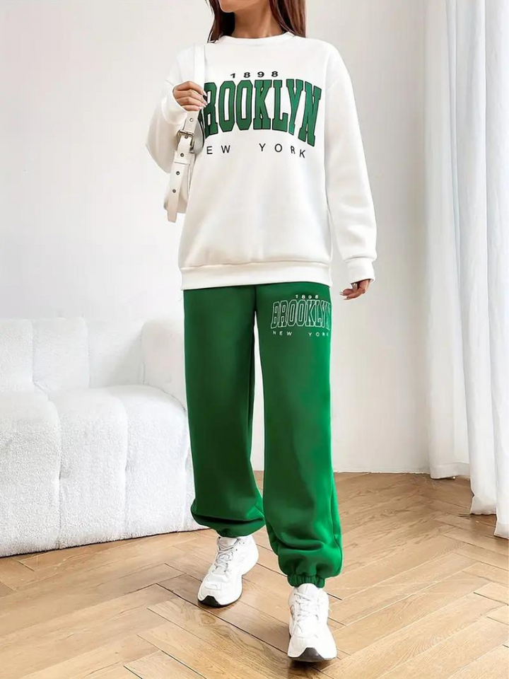 Brooklyn Träningsoverall | Dam Casual varm tröja med huva