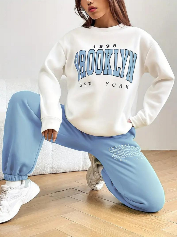 Brooklyn Träningsoverall | Dam Casual varm tröja med huva