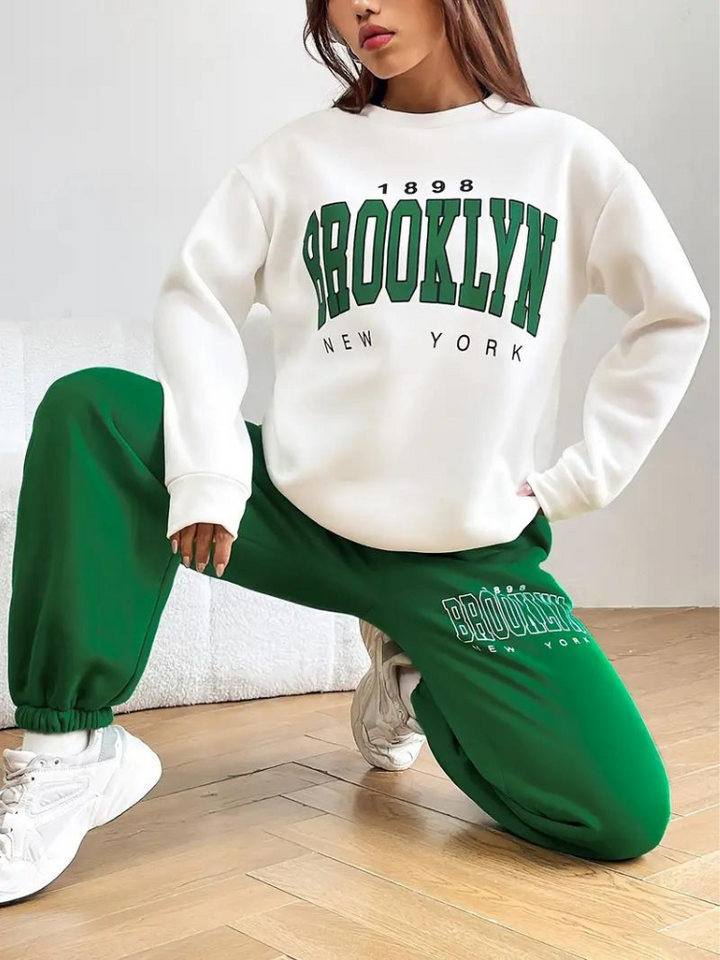 Brooklyn Träningsoverall | Dam Casual varm tröja med huva