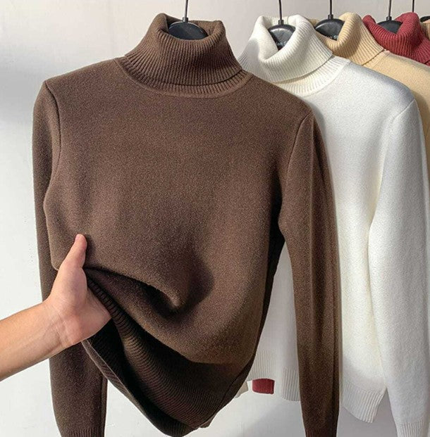 Höstfleece stickad tröja – Evelyne
