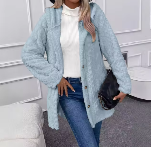 Cardigan i fleece | Hooded | Mellanlång | Cardigan Jacka | Cardigan för kvinnor