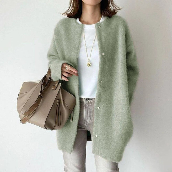 Cardiganjacka - Knäppt - Varm - Oversized Cardigan - Cardigan för dam