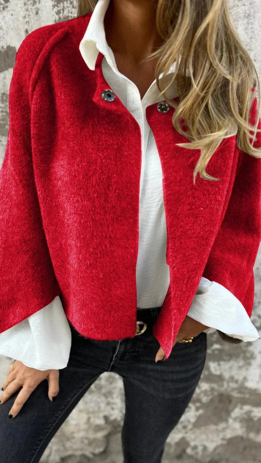 Cardiganjacka - Lös passform - Ull - Stickad cardigan - Damkläder