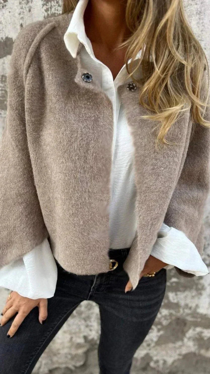 Cardiganjacka - Lös passform - Ull - Stickad cardigan - Damkläder