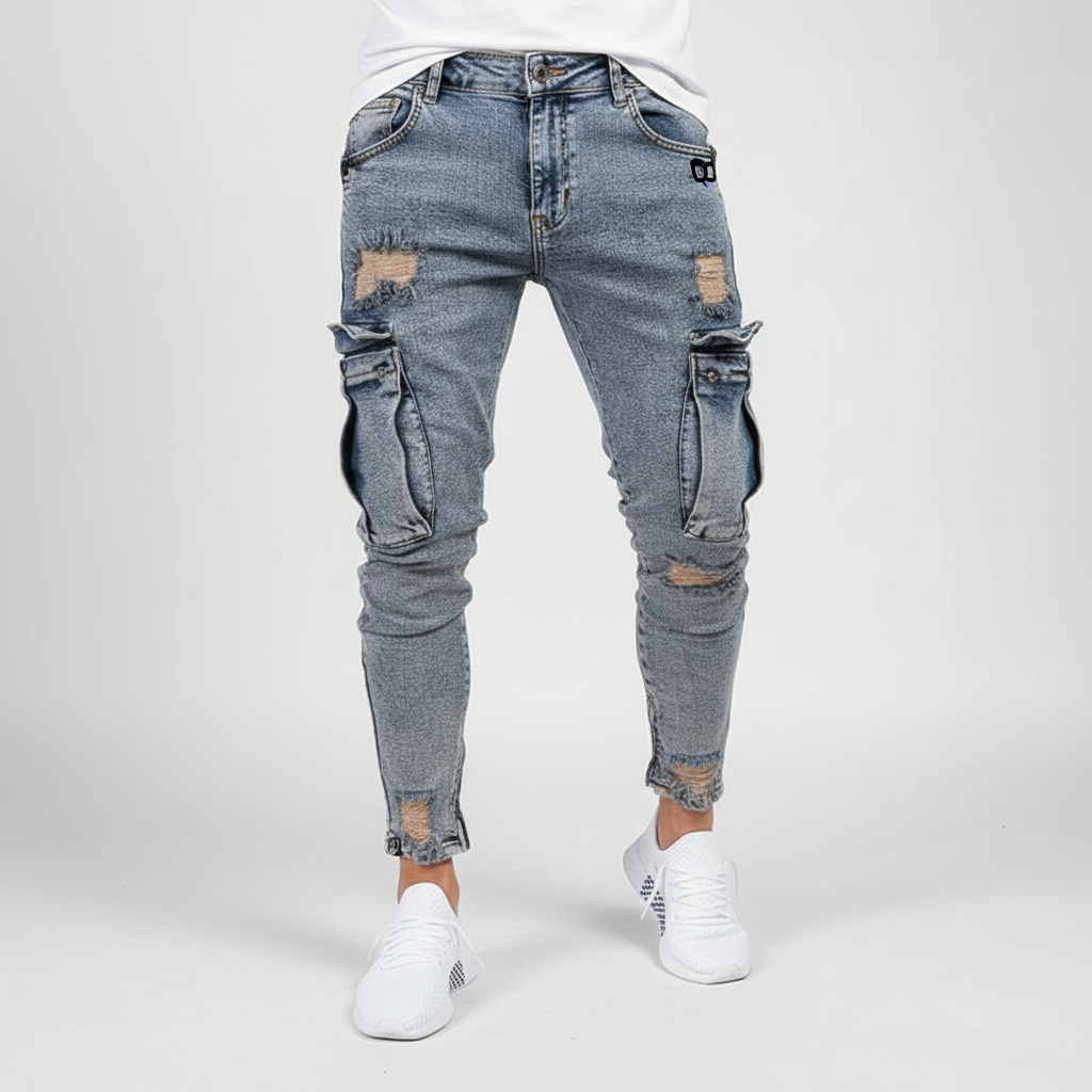Cargobyxa i denim - Nico