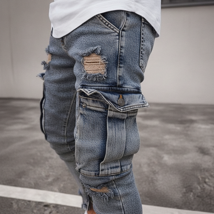 Cargobyxa i denim - Nico