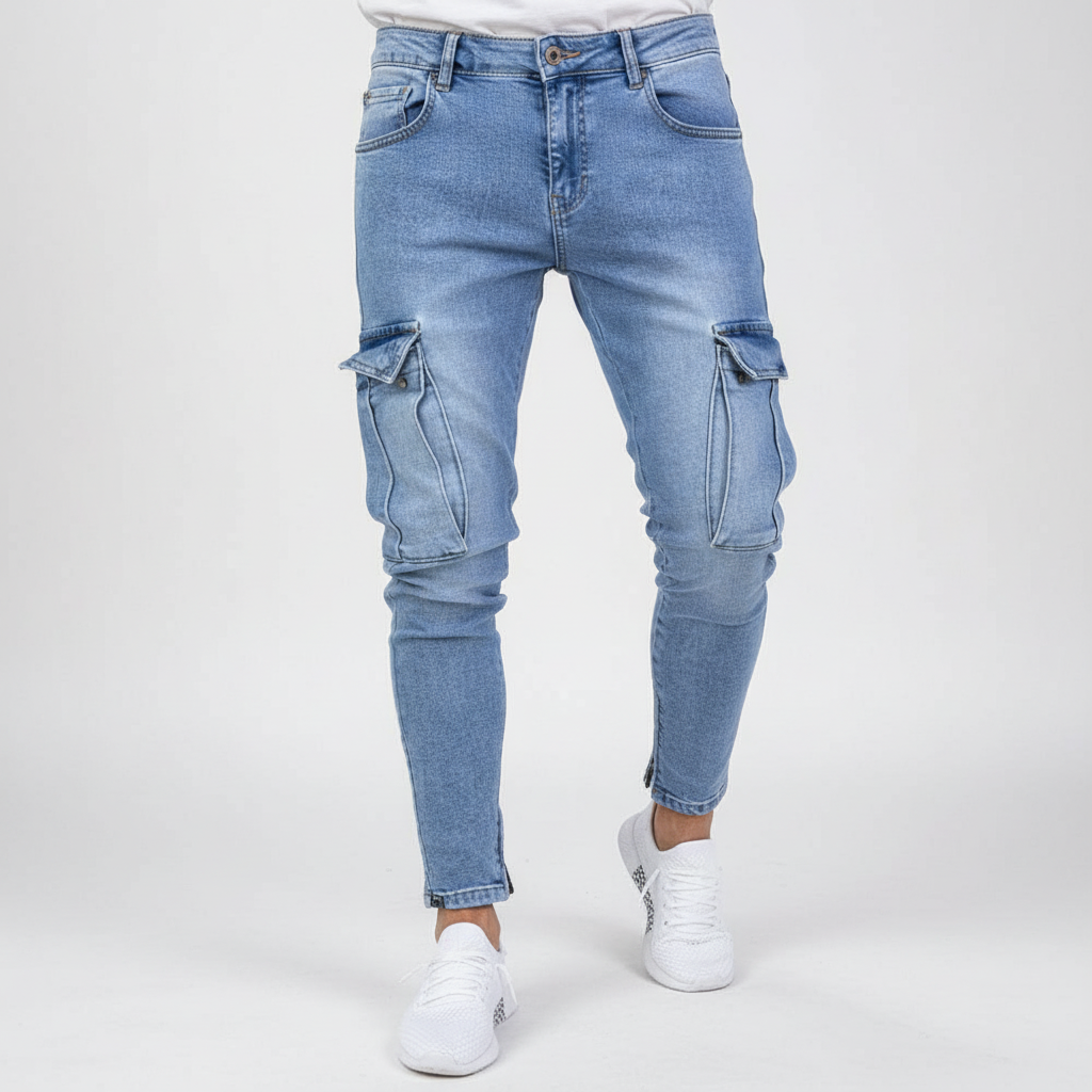 Cargobyxa i denim - Nico