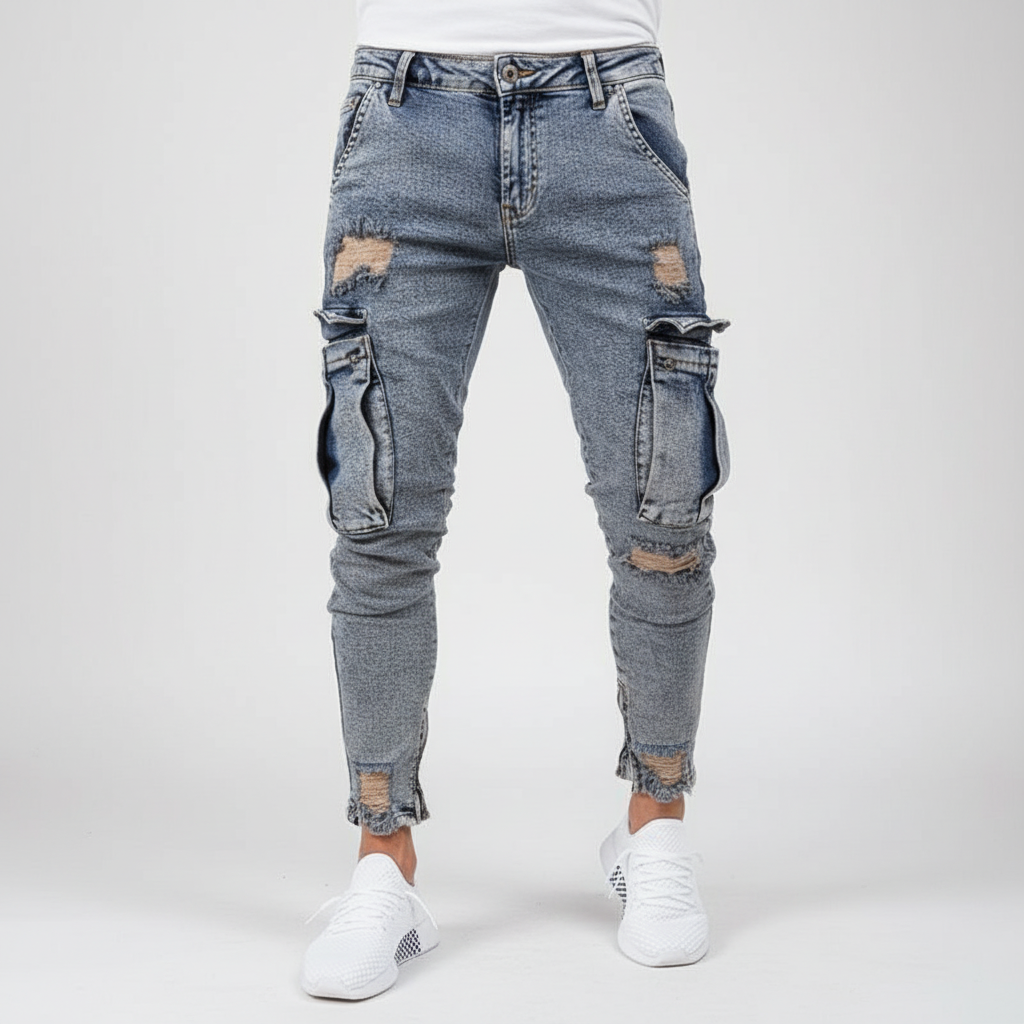 Cargobyxa i denim - Nico