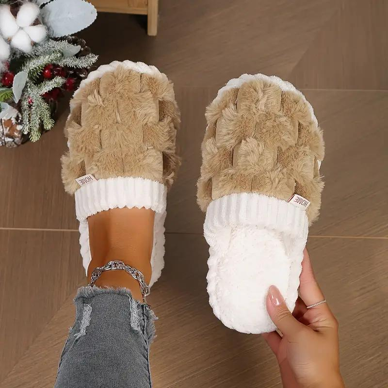 Carla Inomhustofflor | Damtofflor med fleece och slip-on