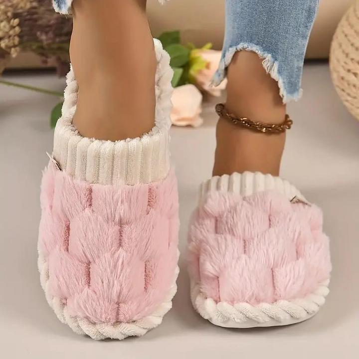 Carla Inomhustofflor | Damtofflor med fleece och slip-on