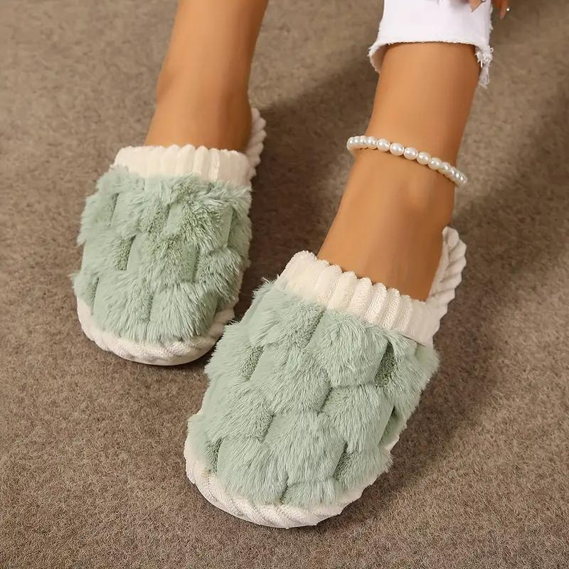Carla Inomhustofflor | Damtofflor med fleece och slip-on