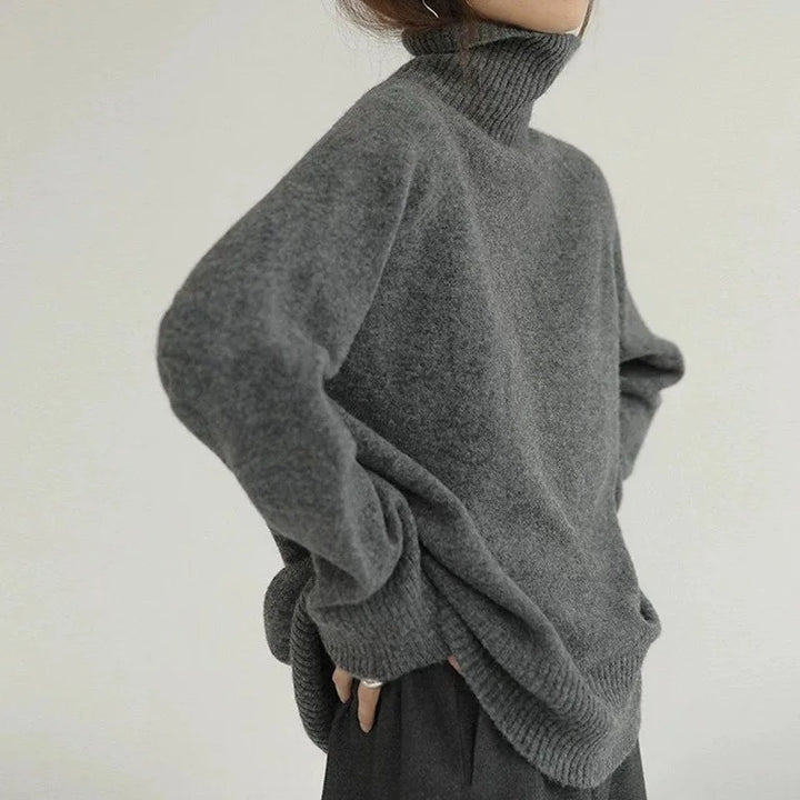 Cashmere Jumper - Stickad - Rullhals - Turtleneck Jumper - Damstickat