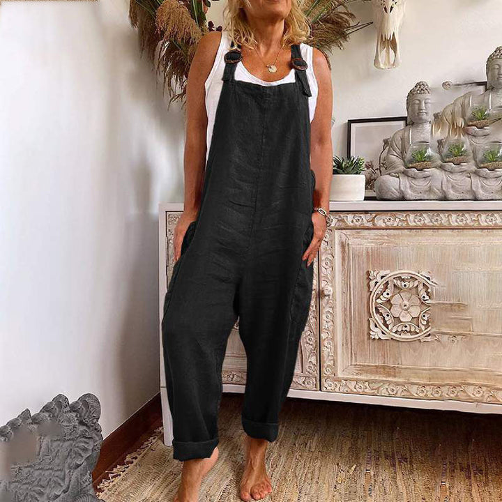 Casual Jumpsuit - Lös passform - Ärmlös - Baggy Jumpsuit - Overall för kvinnor