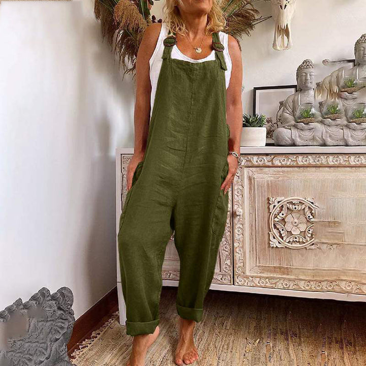 Casual Jumpsuit - Lös passform - Ärmlös - Baggy Jumpsuit - Overall för kvinnor