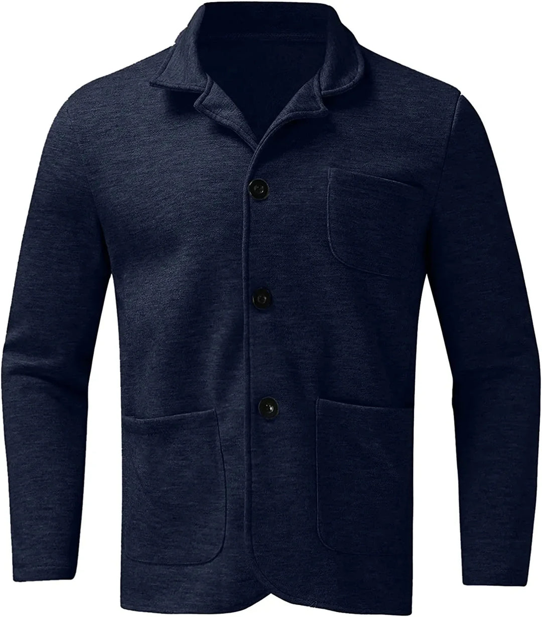Casual kavaj - Knäppning - Fickor - Sweatshirt-blazer - Överskjorta för män