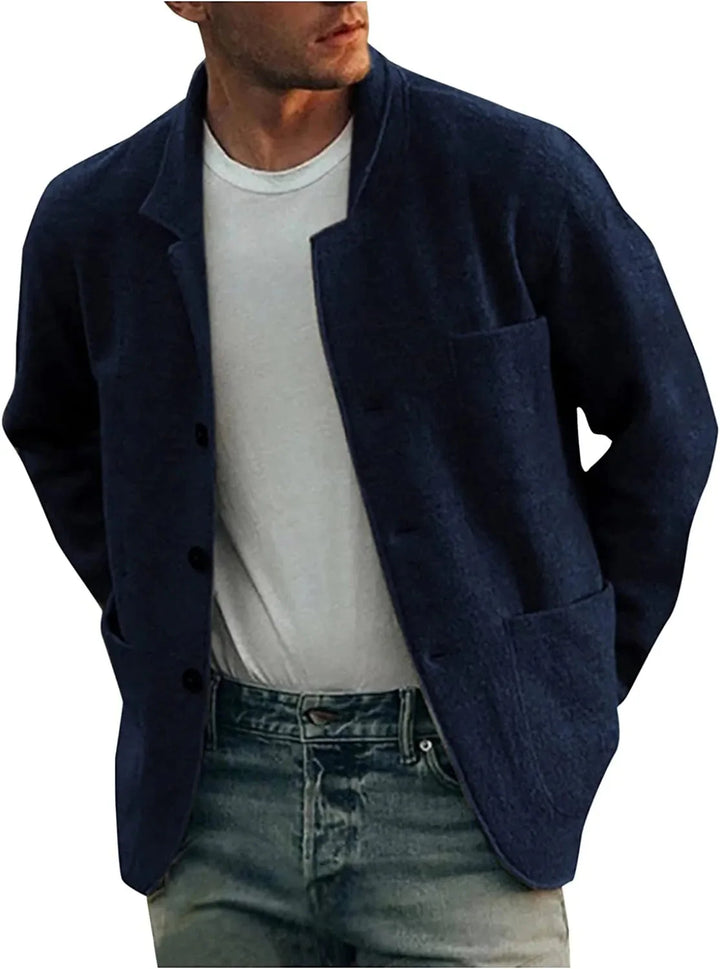Casual kavaj - Knäppning - Fickor - Sweatshirt-blazer - Överskjorta för män
