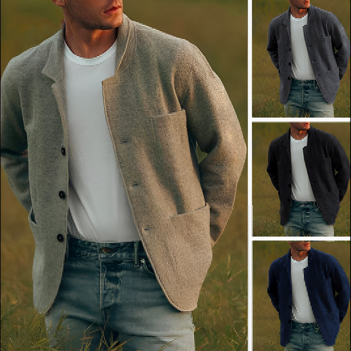 Casual kavaj - Knäppning - Fickor - Sweatshirt-blazer - Överskjorta för män