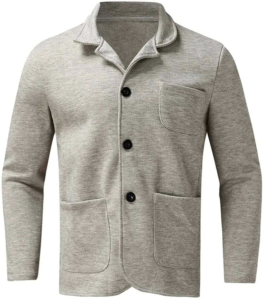 Casual kavaj - Knäppning - Fickor - Sweatshirt-blazer - Överskjorta för män