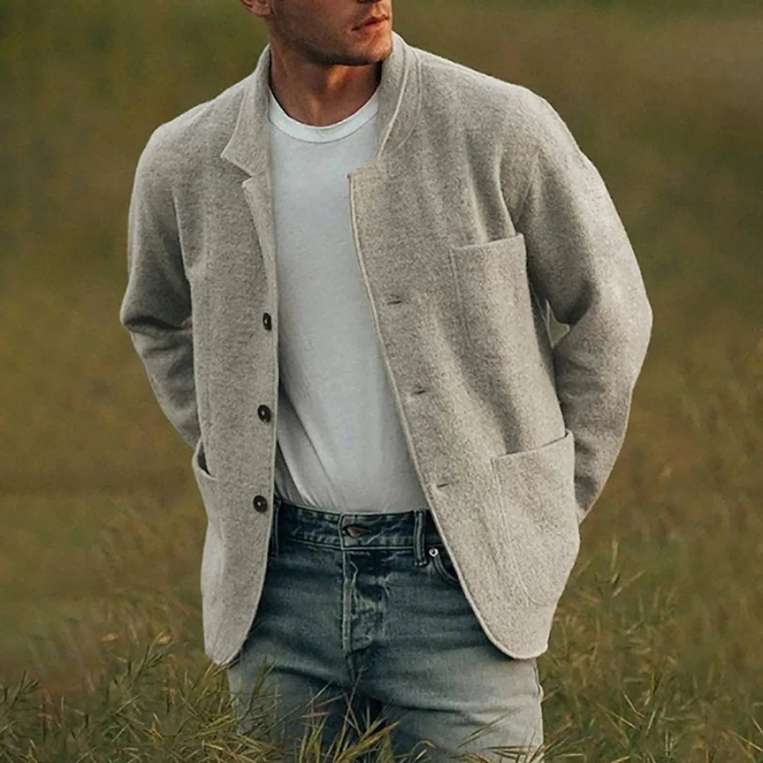 Casual kavaj - Knäppning - Fickor - Sweatshirt-blazer - Överskjorta för män