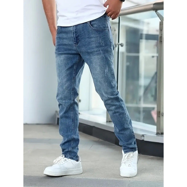 Avslappnade herrjeans med urtvättat utseende - Alton