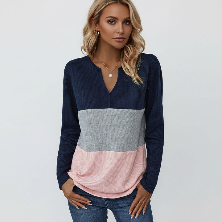 Casual V-ringad tröja - Marie
