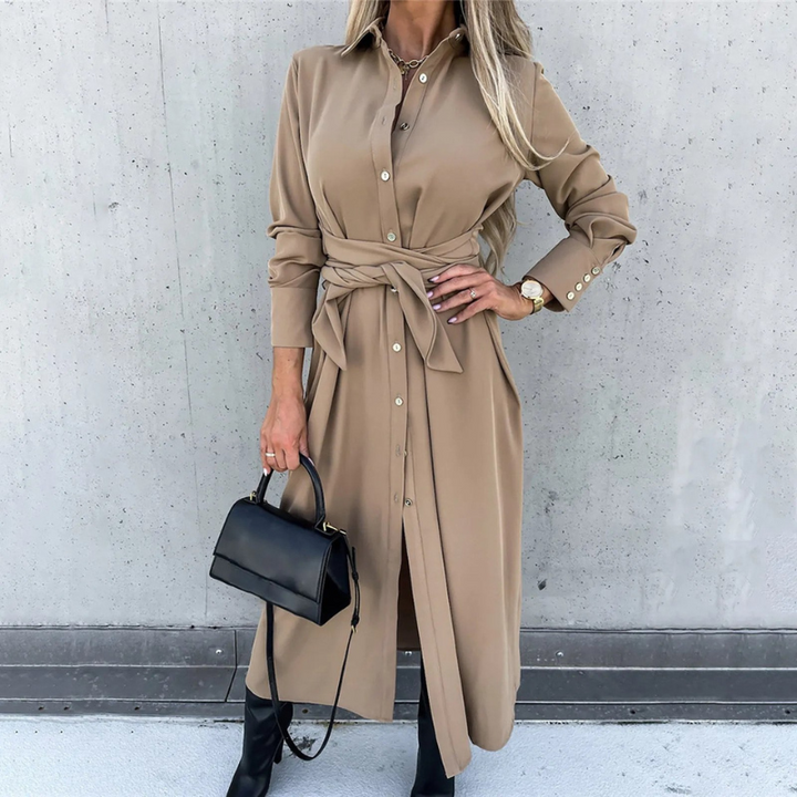 Chiara Maxiklänning | Snygg långärmad klänning för hösten