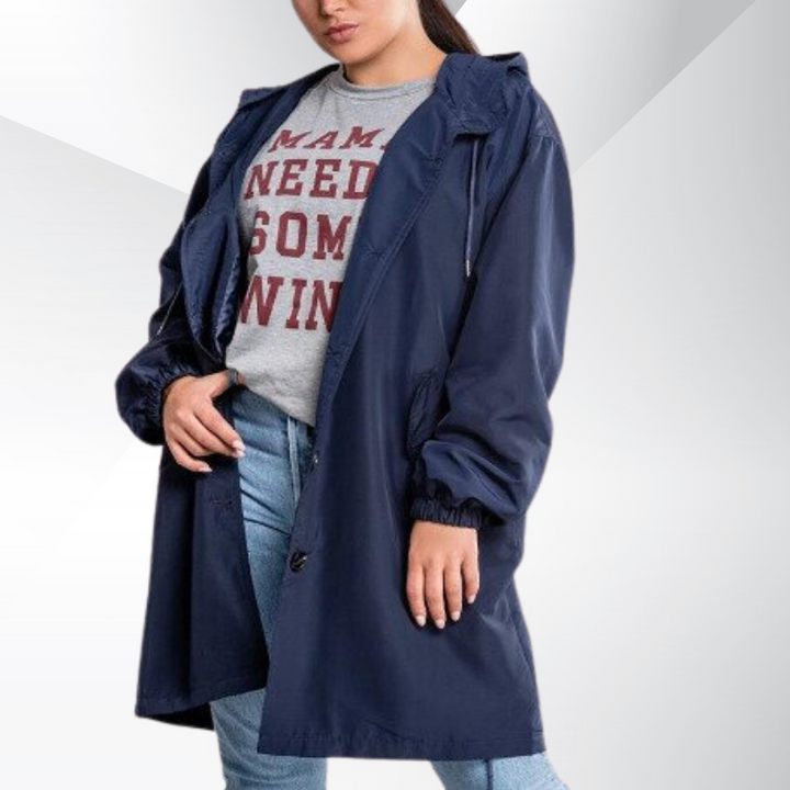 Chloe vindjacka kappa | Oversized kappa med huva för kvinnor i höst