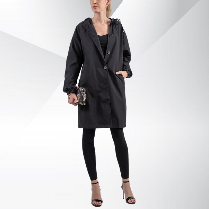 Chloe vindjacka kappa | Oversized kappa med huva för kvinnor i höst