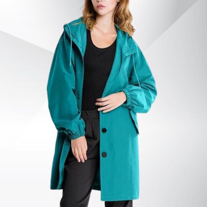 Chloe vindjacka kappa | Oversized kappa med huva för kvinnor i höst