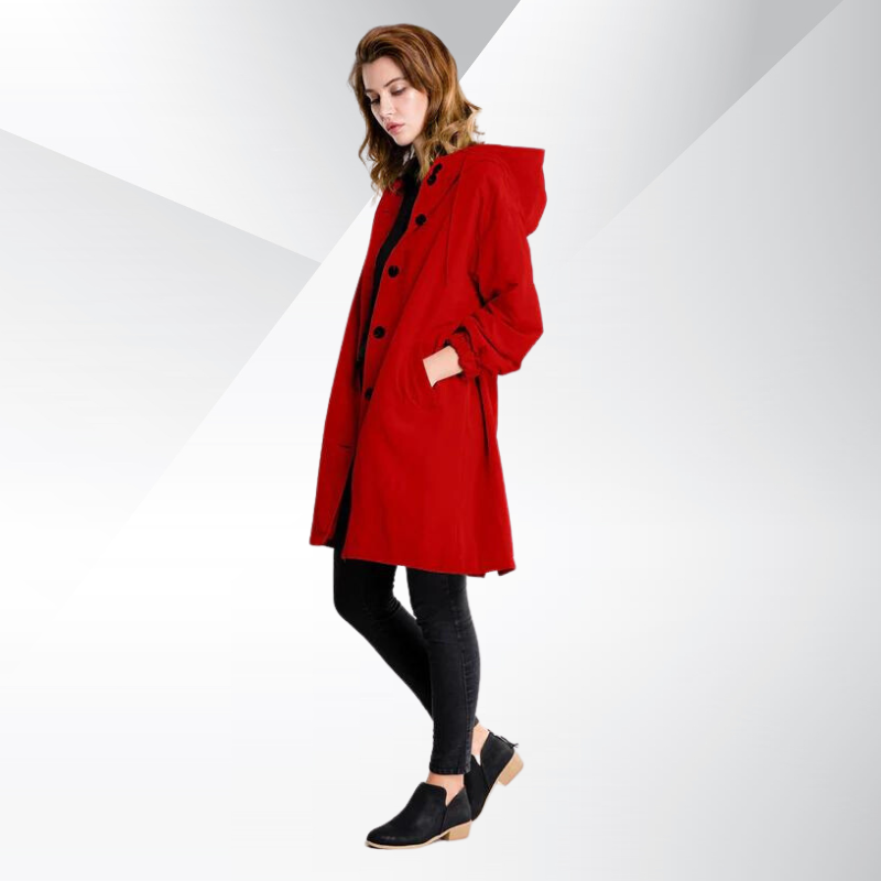 Chloe vindjacka kappa | Oversized kappa med huva för kvinnor i höst