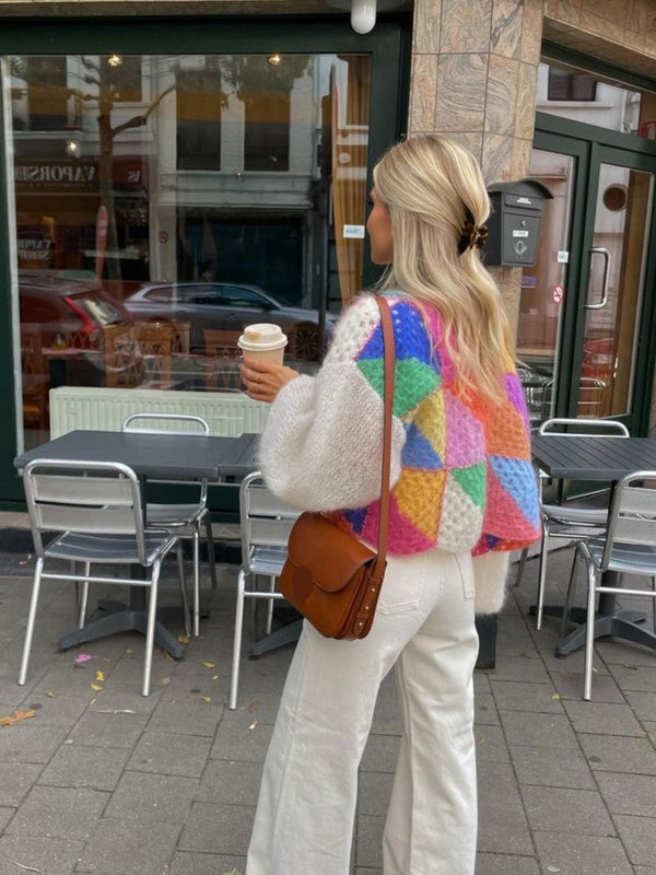 Chunky Cardigan | Cropped | Open Front | Stickad Cardigan | Damkläder