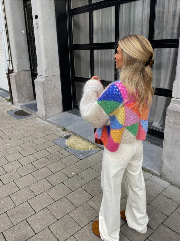 Chunky Cardigan | Cropped | Open Front | Stickad Cardigan | Damkläder