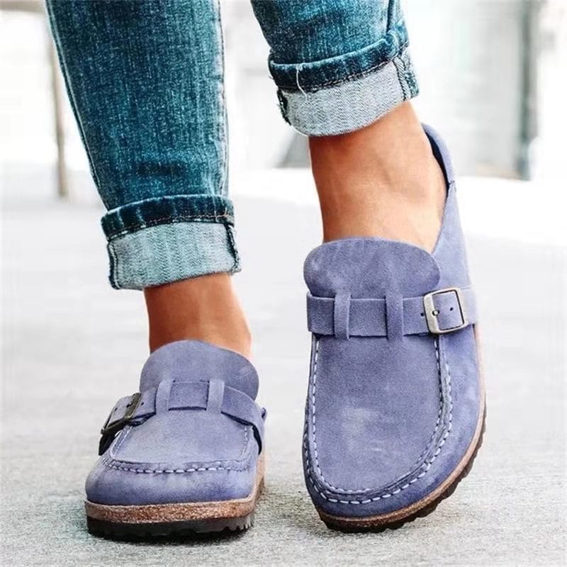 Clogs - Retro mockaslip-on muleskor för kvinnor