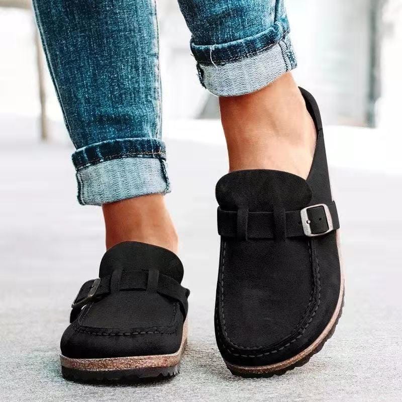 Clogs - Retro mockaslip-on muleskor för kvinnor