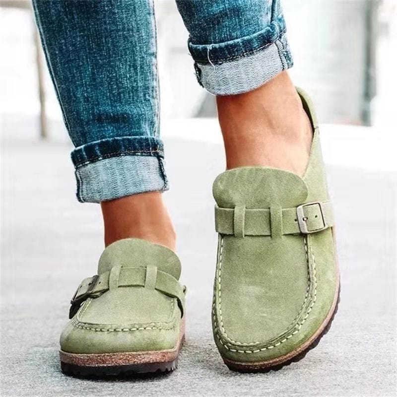 Clogs - Retro mockaslip-on muleskor för kvinnor