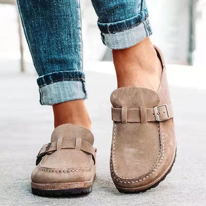 Clogs - Retro mockaslip-on muleskor för kvinnor