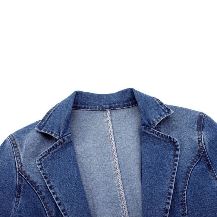 Damernas jeansblazer med elegant skärning – Nora höstutgåvan