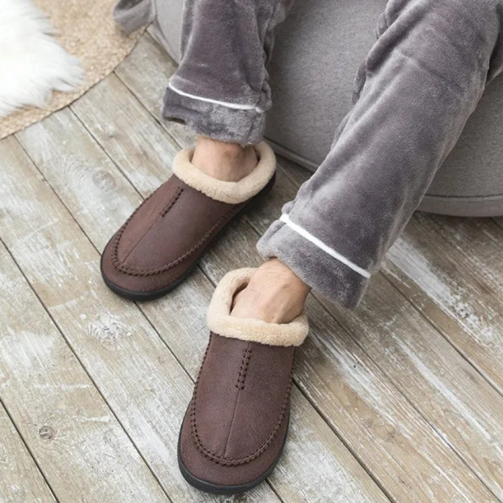 CloudSoft Inomhus tofflor | Fleecefodrade slip-on-tofflor för män
