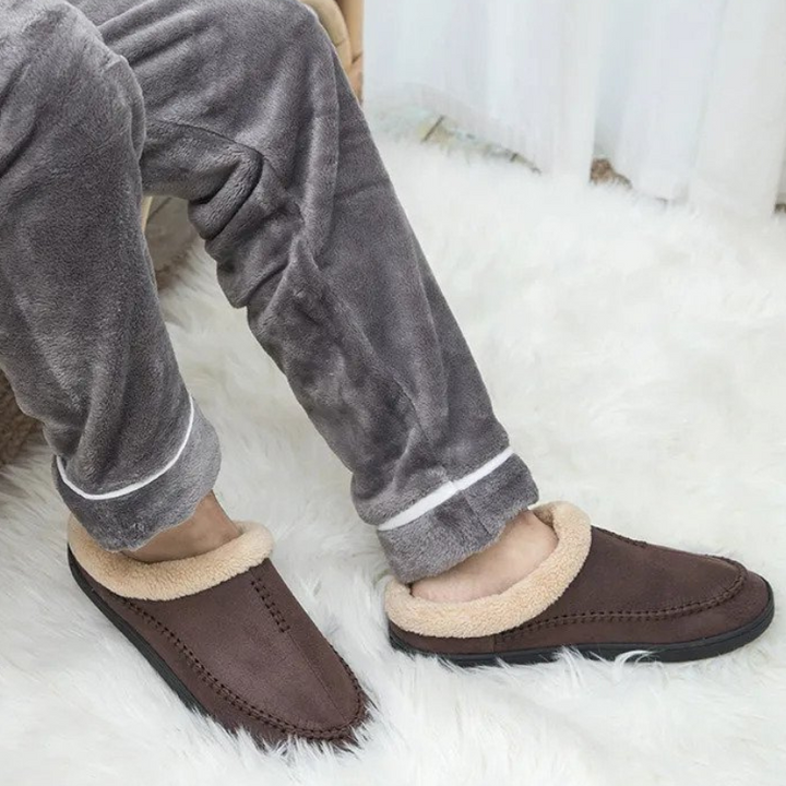 CloudSoft Inomhus tofflor | Fleecefodrade slip-on-tofflor för män