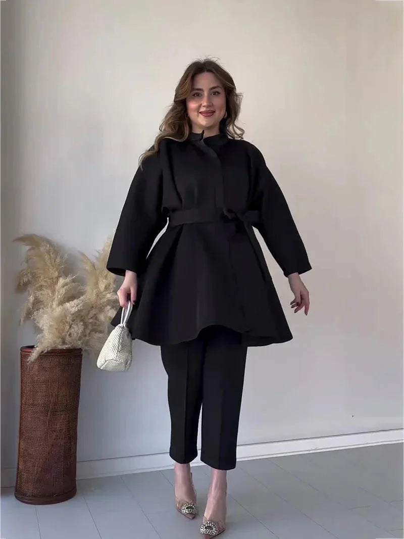 Co-Ord Set | Långärmad | Slipad Midja | Byxset | Tvådelat et för kvinnor