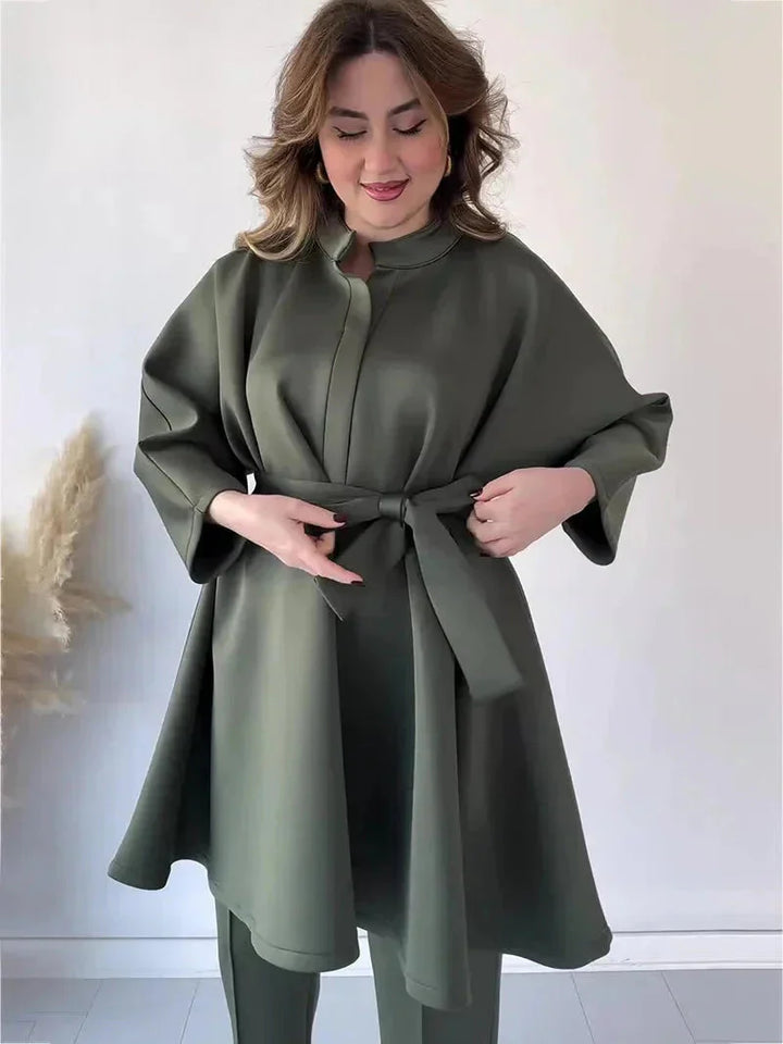 Co-Ord Set | Långärmad | Slipad Midja | Byxset | Tvådelat et för kvinnor