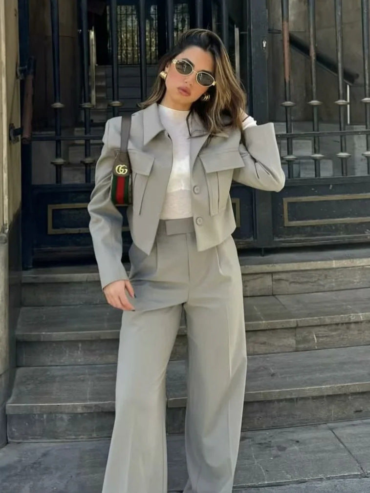 Co-Ord Set - Vida ben - Hög midja - Set med kavaj och byxor - Damkläder