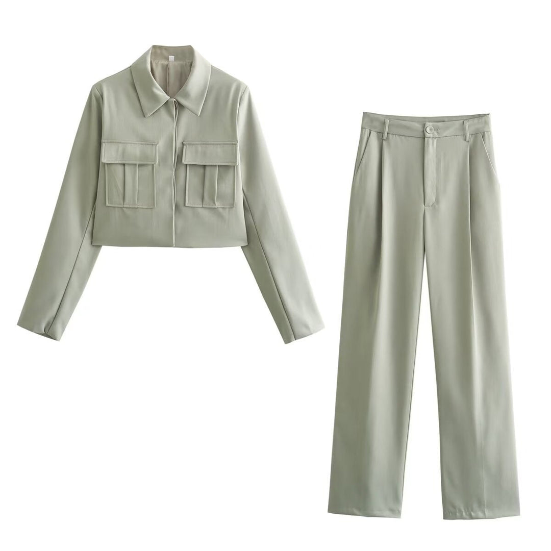 Co-Ord Set - Vida ben - Hög midja - Set med kavaj och byxor - Damkläder
