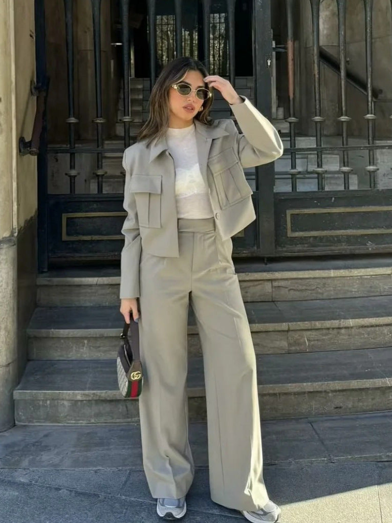 Co-Ord Set - Vida ben - Hög midja - Set med kavaj och byxor - Damkläder