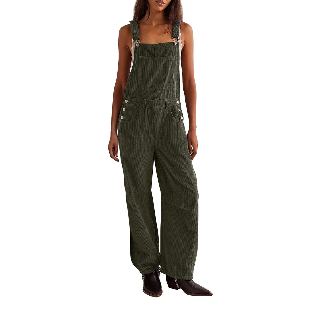 Corduroy Dungarees | Ärmlös | Jumpsuit | Cord Overalls | Damkläder