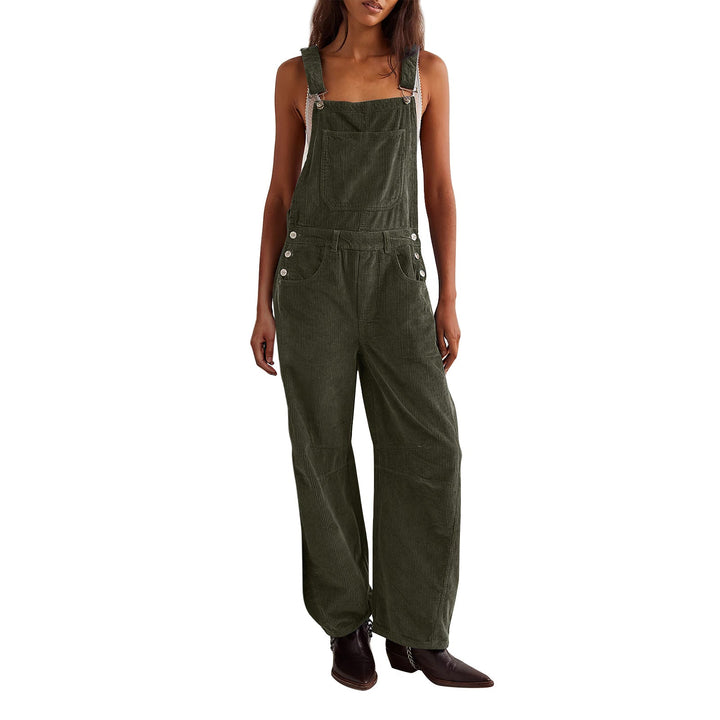 Corduroy Dungarees | Ärmlös | Jumpsuit | Cord Overalls | Damkläder