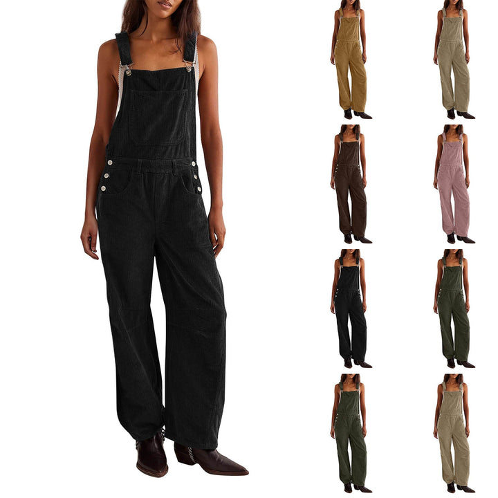 Corduroy Dungarees | Ärmlös | Jumpsuit | Cord Overalls | Damkläder