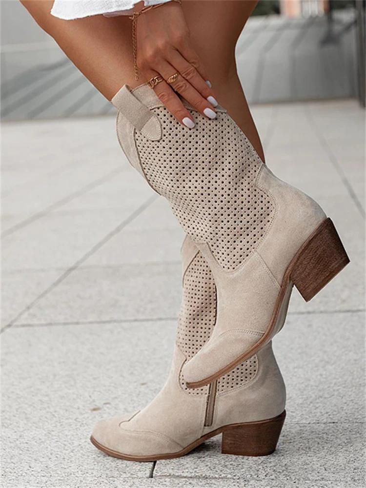 Cowboystövlar | Mid Calf | Block Heel | Cowgirl Boots | Damstövlar
